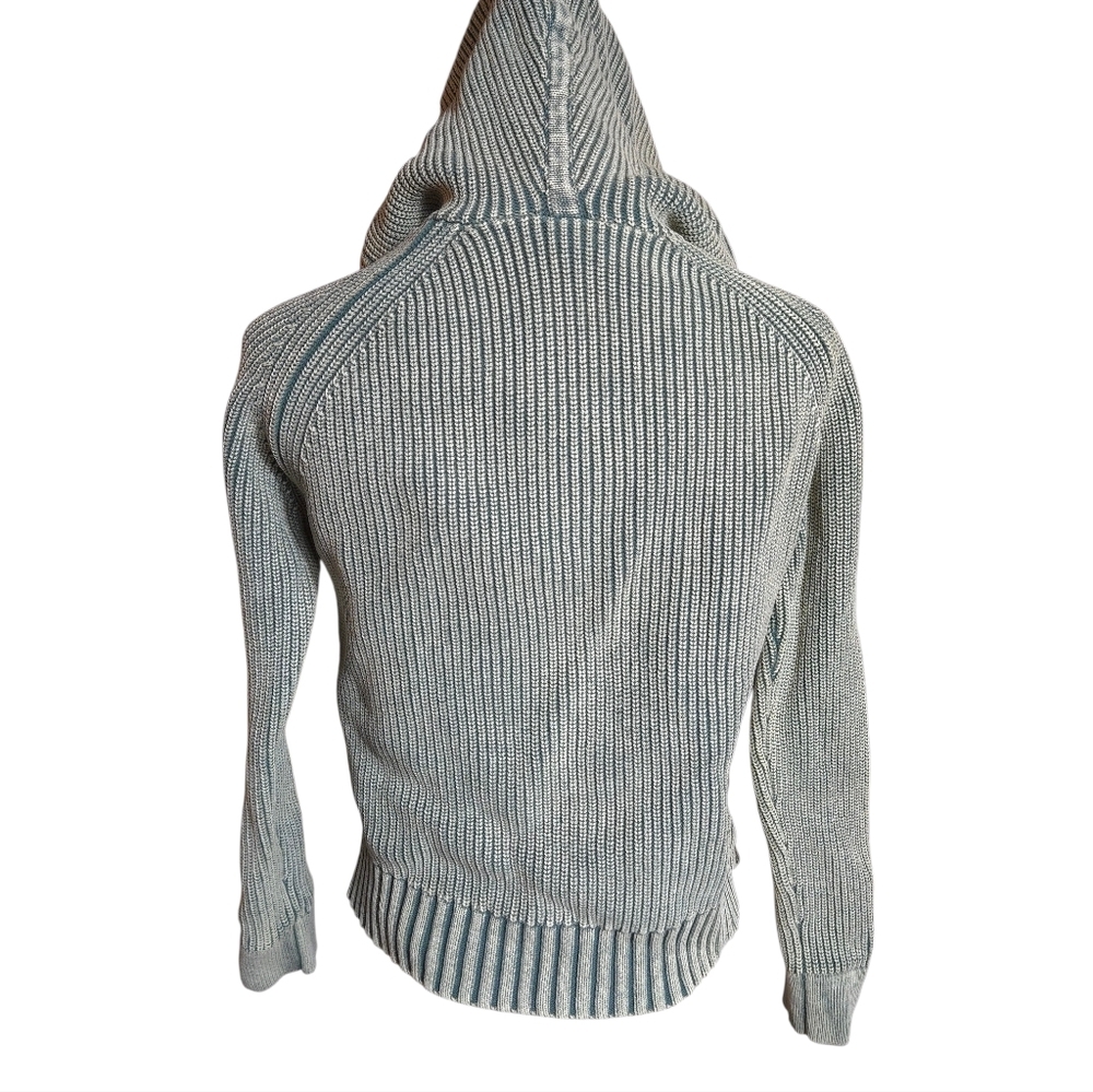 Kinross Distressed Green Zip-Up Hoodie Sweater - Picture 5 of 8